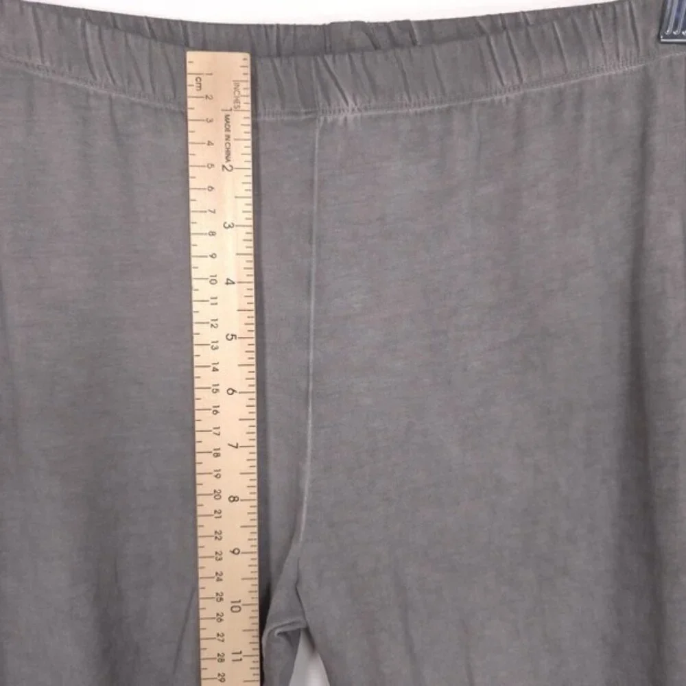 NWT LUUKAA Size US 10 LYRIC Garment Dyed Cotton Jersey Leggings Stone Pants LK 3